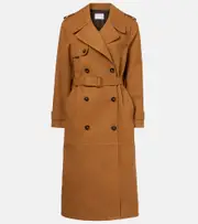[Stella McCartney] Stella McCartney Double-breasted belted coat AU 2 brown