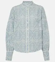 [Veronica Beard] Veronica Beard Thorp cotton blouse AU 12 blue