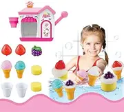 Ice Cream Foam Maker Bath Toys for Kids 3-8 Years, Bubble Pretend Cake Play Set for Toddlers, Fun Bathtub Toys for Boys & Girls, Easter Birthday Gifts Idea