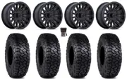 MSA Creed 15" Wheels Black 30" Intersect Tires Kawasaki Teryx Mule