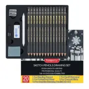 Drawing Sketching Pencil Set, 20 Piece Pro Art Pencil Sketch Kit, Graphite Pe...
