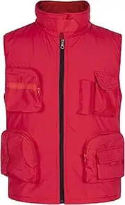 [Generic] Men's Workwear Thick Vest Lightweight Windproof Male Sleeveless Jackets Multi Pocket Full Zipper Waistcoat