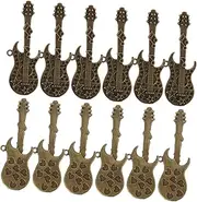 [KALLORY] 25pcs Music Instrument Jewelry Charms For Crafting Ideal For Bracelet And Keychain Making Cute Key Charms And Acoustic Guitar Pendants Jewelry Findings And Supplies For DIY