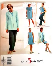 Vogue 1594 Sewing Pattern Sizes 6 8 10 Misses Jacket, Dress, Top, Skirt, Pants