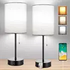Bedside Lamps for Bedrooms Set of 2, Table Lamps for Nightstand with 3 Color Mod