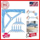 8 Pack Bed Sheet Straps Adjustable Sheet Fasteners with Sheet Clips for Beddi...