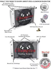 WR Champion 2 Row Radiator W/ 16" Fan for 1967 1968 Ford Thunderbird #EC385 (for: Ford)