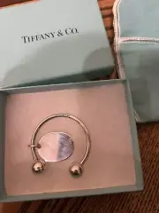 New Tiffany & Co. Horseshoe Ring Holder W/Oval Tag , Dustbag Sterling Silver 925