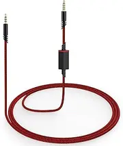 weishan A40 Cord Replacement for Astro A10 A40 TR Gaming Headsets, 3.5mm(1/8") Red Audio Cable with Inline Mic Mute Switch for PS5 PS4 Xbox, 6ft Long