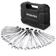 WORKPRO 22-Piece Ratcheting Combination Wrench Set 72 Teeth with Metric & SAE