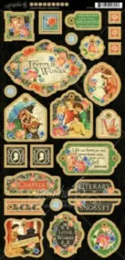 GRAPHIC 45 Little Women CHIPBOARD collection