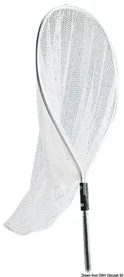 SHURHOLD Big Stainless Steel Fishing Net with Clip-on Mounting 43x51x76cm