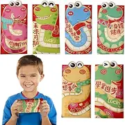 Generic Year of The Snake Red Packet - 6x Lucky Money Envelopes | Waterproof, Cultural Red Packets for New Year Wedding