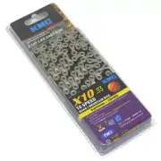 AU Ship~KMC X10 chain,116 link with Missing Link , Silver/Black