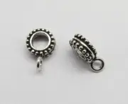 2 Pieces 925 Sterling Silver Pendant Bail Loop Closed Jump Ring 13mm Long