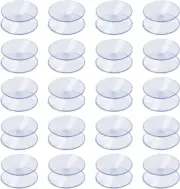 20 Pack 1.2 Inch Double Sided Suction Cups for Glass Table Top Home Organization