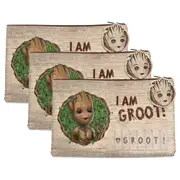 3x Marvel MCU Guardians of The Galaxy I am Groot Named Pencil/stationery Case