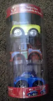 Pixar Turbo Cars, Pull Back and watch them go; Comes with 3 cars