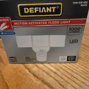 Defiant 270-Watt 240 Degree White Motion Activate Outdoor LED 3 Head Flood Light