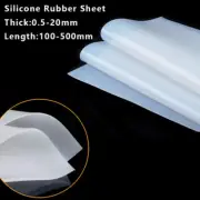 Solid Silicone Rubber Sheet Clear White 0.5mm 1mm 2mm-20mm Thick Various Sizes