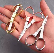 5× Mini folding small scissors, 8-line stretch outdoor travel fishing scissors