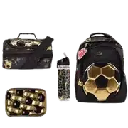 Smiggle Kids Study Stationery Golden Football Series School Bag Lunch Box Pencil Case Water Cup Anime Backpack Students Gift