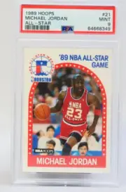 1989 Hoops MICHAEL JORDAN All-Star #21 -MINT- PSA 9