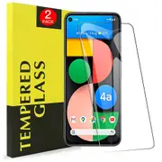 [2 PACK] For Google Pixel 4A 5G Screen Protector Full Coverage Tempered Glass Screen Protector Guard (Clear)