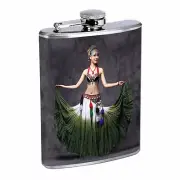Vintage Gypsy Woman D5 Flask 8oz Stainless Steel Hip Drinking Whiskey