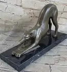 ELEGANT ART DECO Vintage BRONZE Greyhound Dog Race Horse Bronze Sculpture Statue