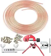 Automobile Brake Line Tube Coil and Assembly Kit, Brake Line Pipe Kit, Car Brake Tubes Durable and Convenient Brake Pipe Repair Kit with Tub Cutter