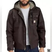 NEW Carhartt Men's Relaxed Fit Washed Duck Sherpa-Lined Utility Jacket 2XL Tall