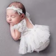 Newborn Baby Girl Lace Romper lace outfit Newborn photo Props Baby Shower gift