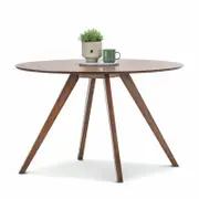 Milari 120cm Round Walnut Dining Table
