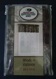 Mossy Oak Break Up Infinity Camouflage Camo Valance Window Curtain NEW 60” X 14”