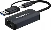Simplecom NU315 USB-C and USB-A to Gigabit Ethernet Adapter