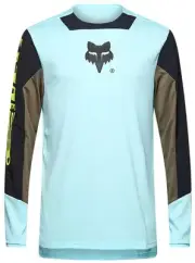 Fox Racing Defend Elevated LE Mens LS MTB Mountain Bike Jersey Light Blue