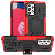 Samsung Galaxy A52S Case, Shockproof Heavy Duty Tough Kickstand Protective Rugged Case Cover (Red)