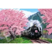 在飛比找蝦皮購物優惠-09-020 1000片日本進口拼圖 風景 夢幻櫻花蒸汽火車