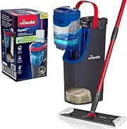 Vileda H2PrO Flat mop System - Revolutionary Clean and Dirty Water Separation - Water-Saving Design - Compact Storage - Ergonomic Handle - Microfibre Power - Can be Used one-Handed