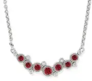 NWTag Brighton CONSTELLA Silver Red Crystals Statement Necklace MSRP $108