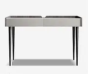Home Light Luxury Slate Desk Modern Simple Home Study Writing Small Household Solid Wood Bedroom Minimalist Pc Table Storage(80 * 50 * 75cm)