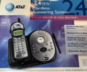 NEW in BOX ATT 1465 2.4 GHz Cordless Answering Machine Caller ID Waiting Black