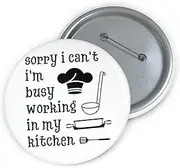 [Teegarb Letter Blanket] Funny Pinback Button Pin Badge Sayings Kitchen Baking Cooking Women Men Chef Kitchen Baking Husband Mom Father Cook