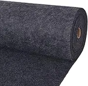 vidaXL Polyester Rib Exhibition Carpet - Anthracite Colour Floor Covering | 1.2x10m, 260-280g/m² | for Events, Soft & Durable