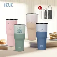 在飛比找PChome24h購物優惠-IKUK艾可 陶瓷保溫杯小熊珍奶冰壩杯900ml