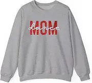 [Generic] Dance Mom Red Dancers Family Mothers Day Sweatshirt for Adults Crew Neck Long Sleeve Pullover