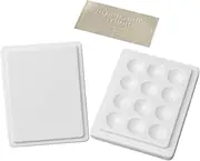 12-Well Ceramic Watercolor Paint Palette with Cover Sturdy Washable Durable
