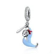 Silver plating Mulan Pendant Charm for Bracelet or Necklace Jewelry