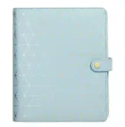Kikki K Large A5 Blue & Gold Leather Planner Diary - Wellness